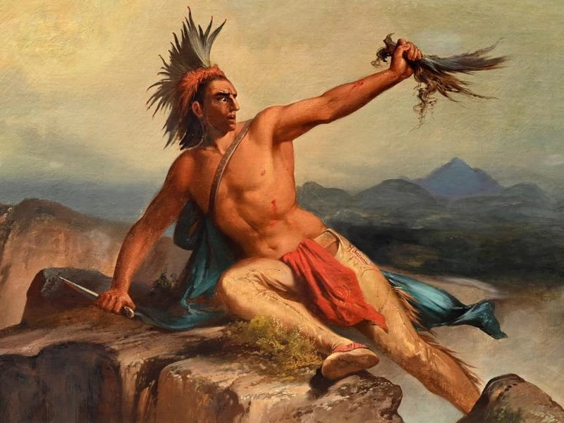 1837-George Frederick Bensell - Guerriero nativo americano